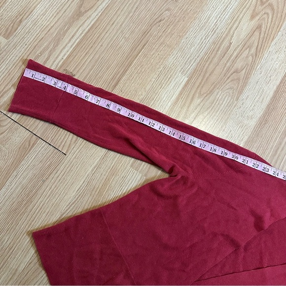 Eileen fisher silk cashmere blend size petite medium cardigan in red - Picture 4 of 7